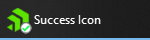 Smaller success icon with a white circle behind the green checkmark