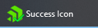 success icon as simple green checkmark. On top of the green Progress logo it is hard to see.