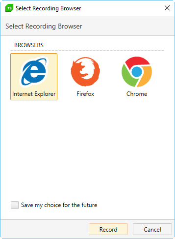 Choose Recording Browser