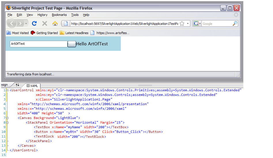 Silverlight app