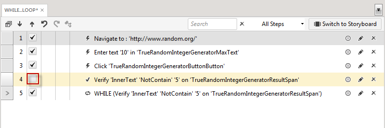 Uncheck Verification