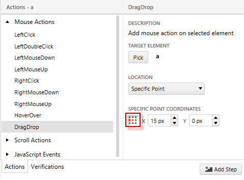Specific coordinates
