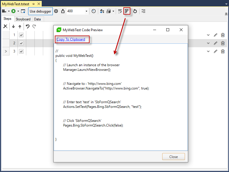 Preview Code