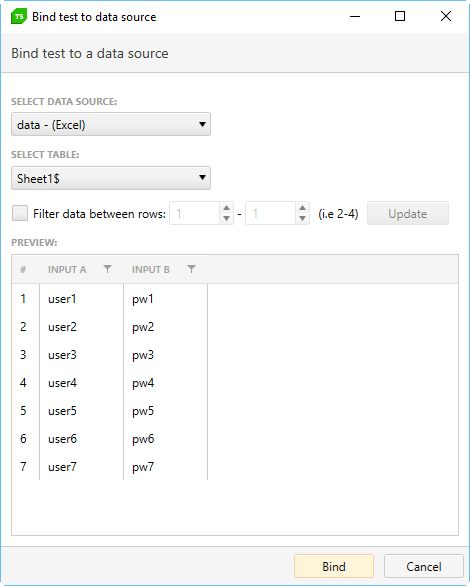 filter data