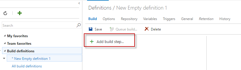 Add a build step