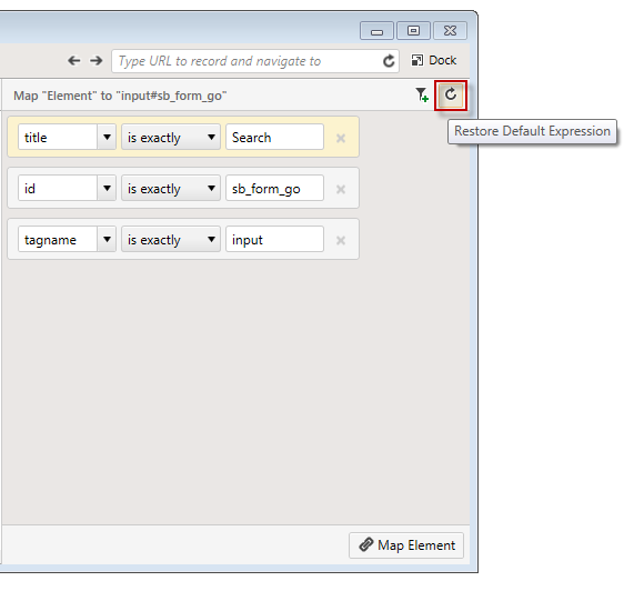 Restore Default Expression