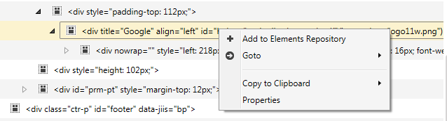 Context menu