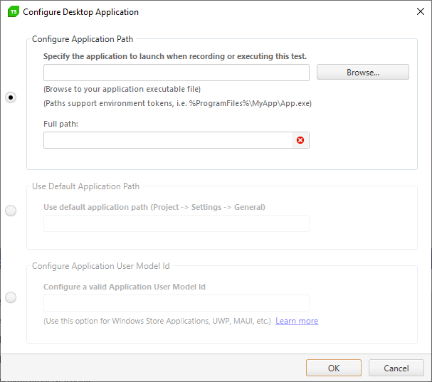Configure desktop Wizard