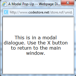 Modal Dialog