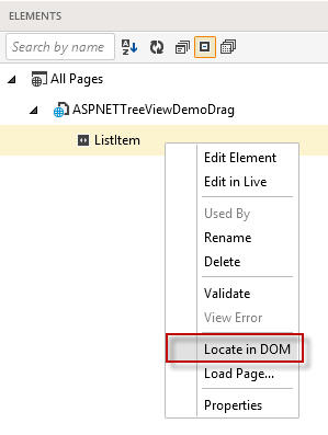 Locate in DOM