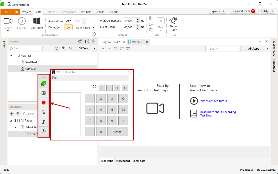 Record WPF Test