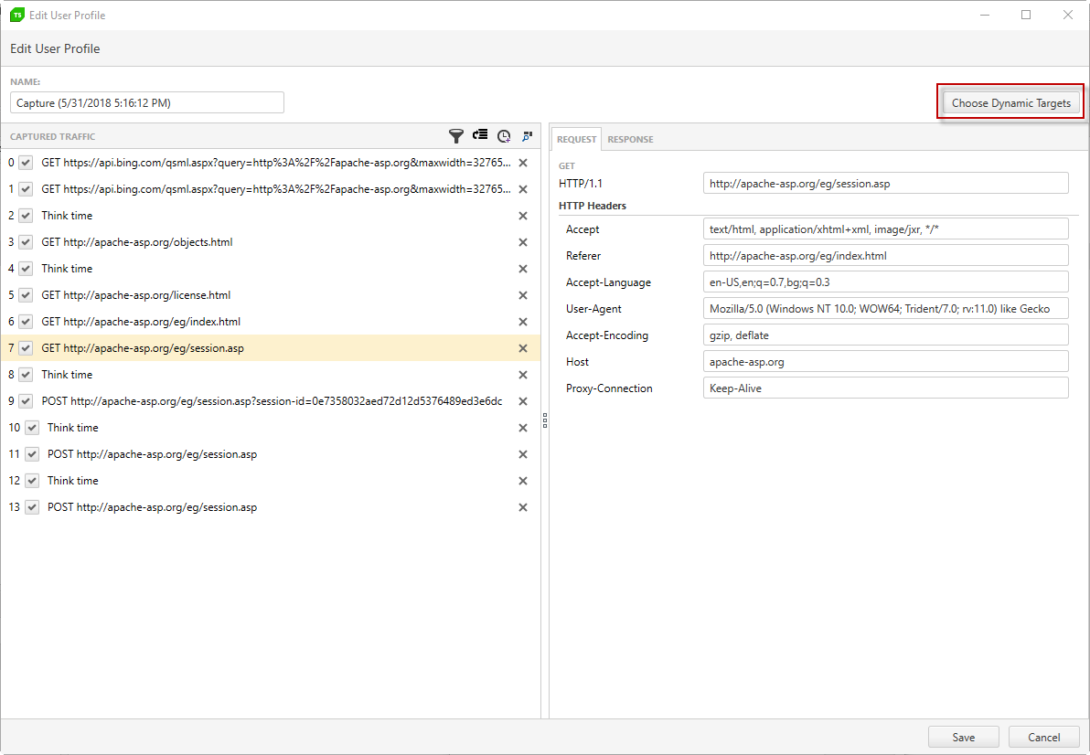 Choose Dynamic Targets