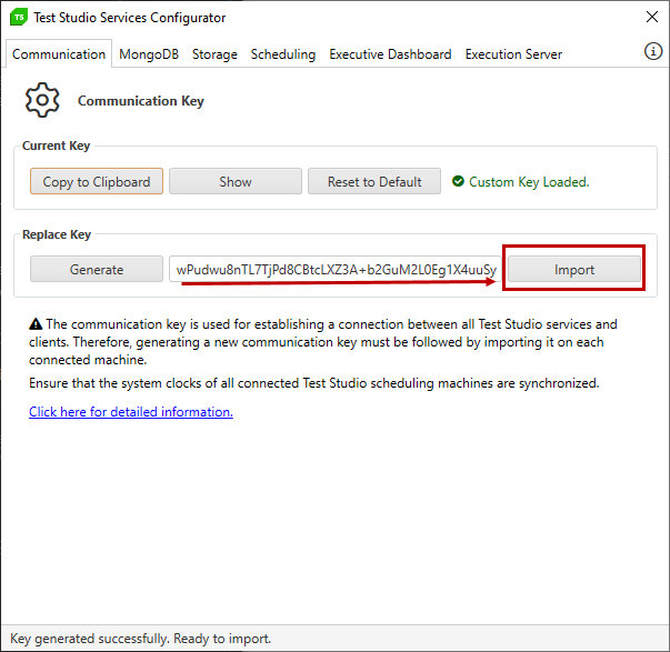 Import new Key
