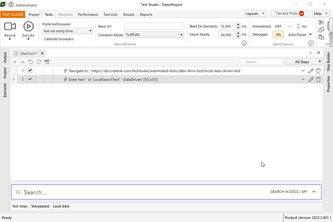 First coded step