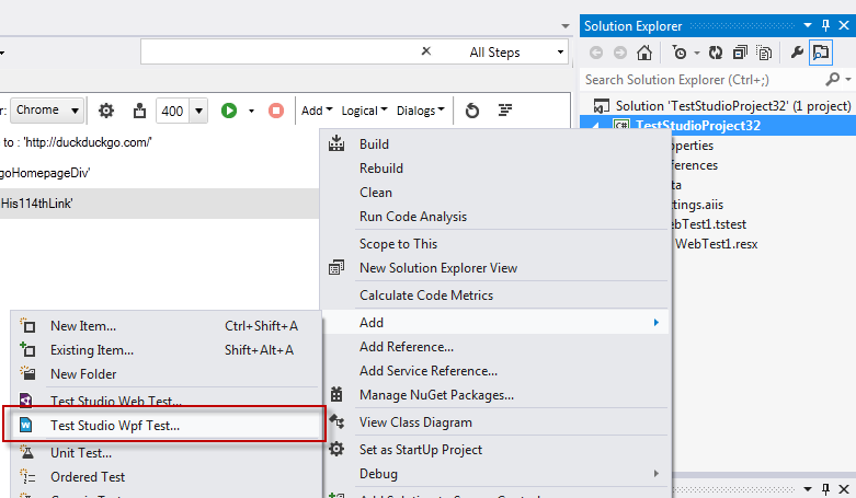 New WPF test