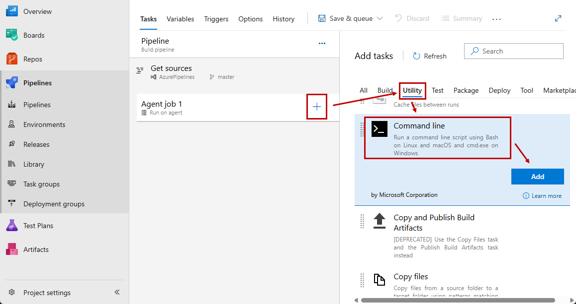 Command line new task