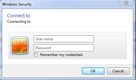 Windows Security Dialog