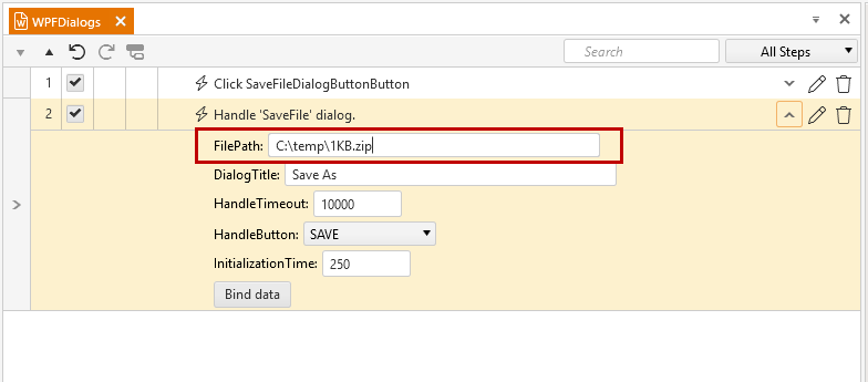 FilePath property in WPF SaveFile