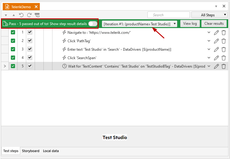 Test Studio product iteration