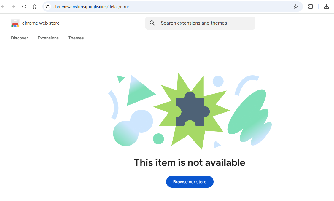 Test Studio Extension is missing in Chrome Web Store