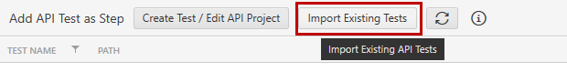 Add existing API test