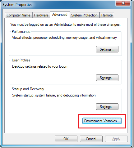 Environment Variables