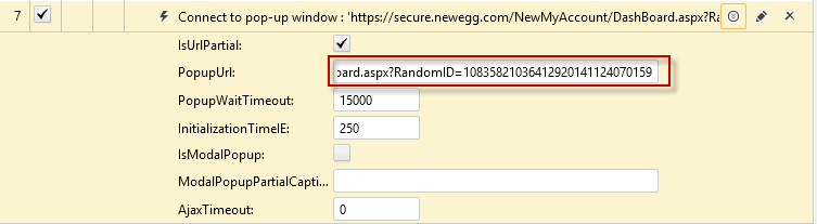 Pop up URL