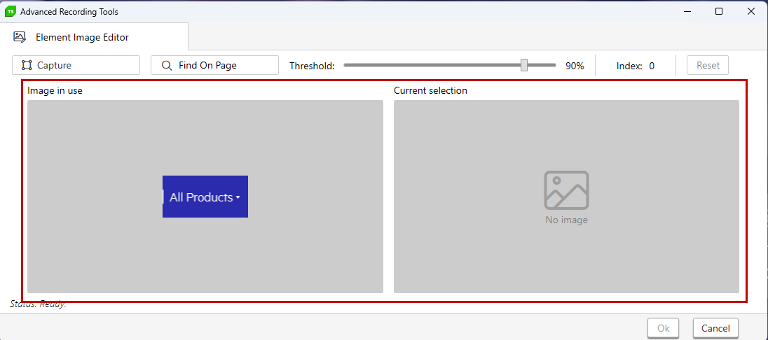 Image in Use vs. Current Selection