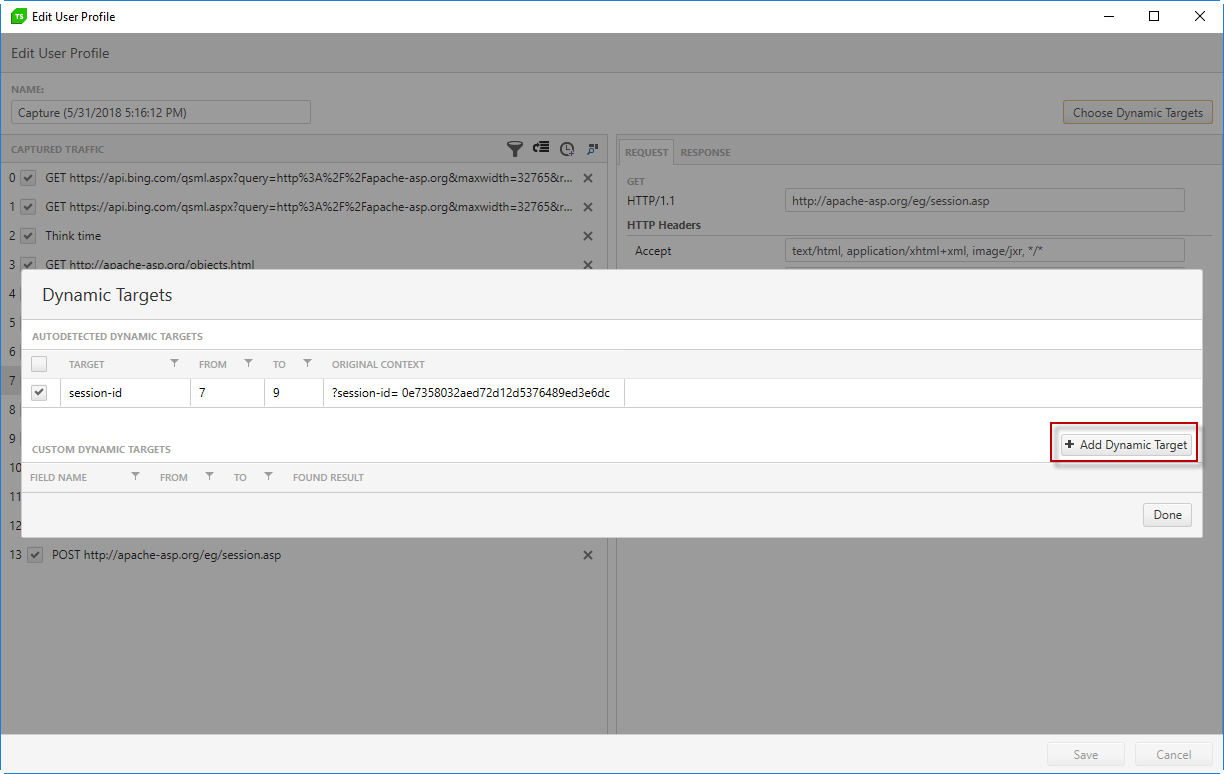 Add Dynamic Targets