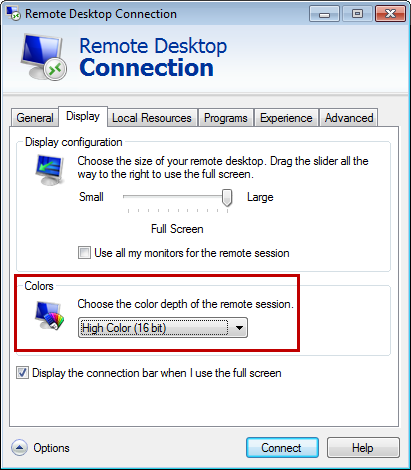Decrease color depth