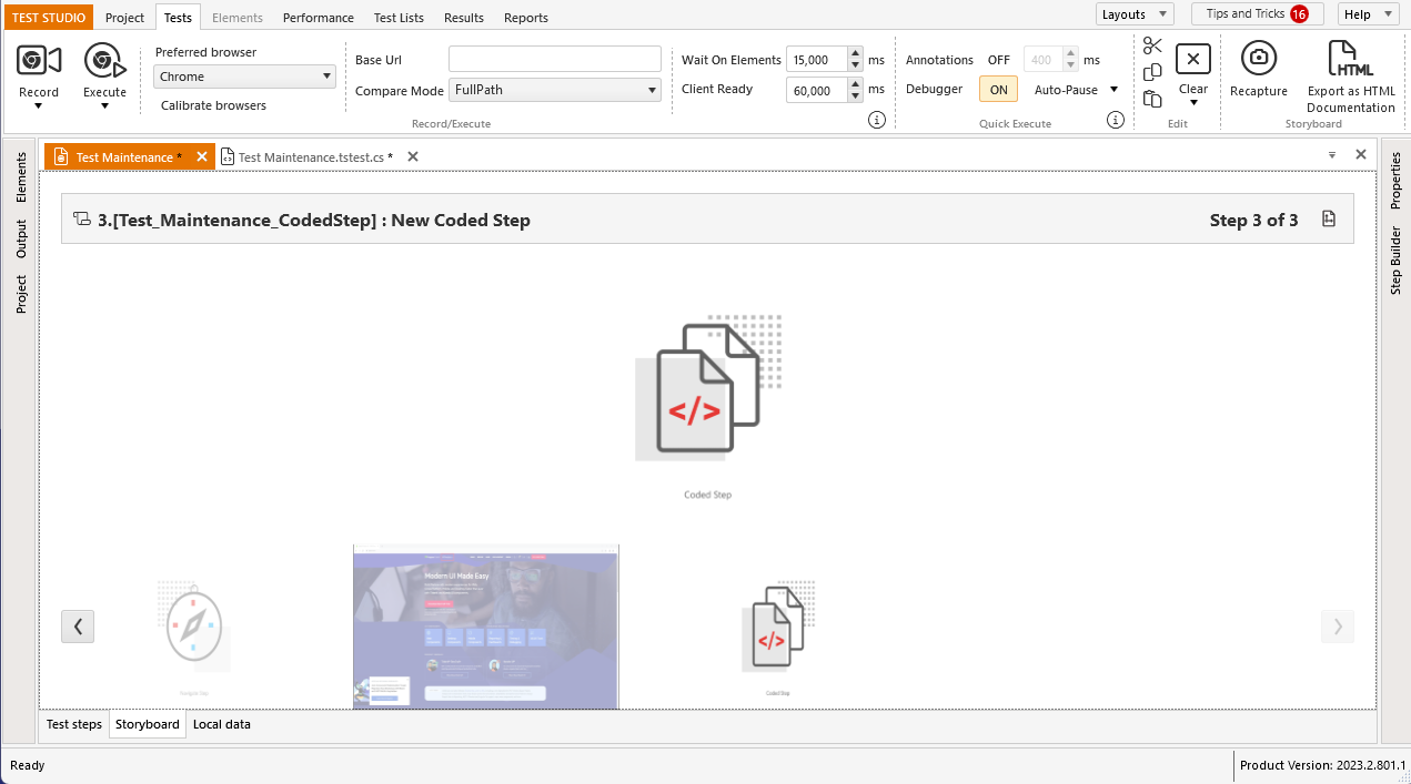 Predefined images for custom steps
