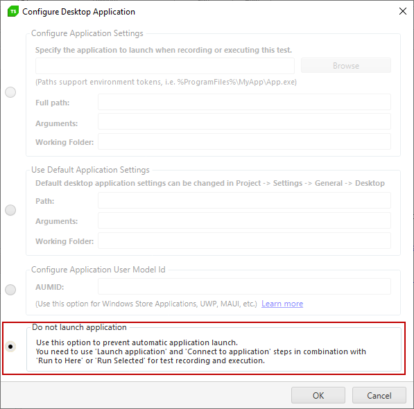 Do not launch default app