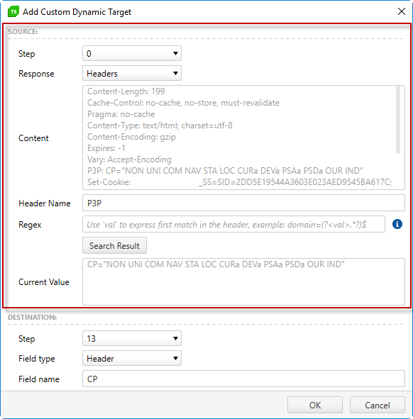 Source Section Properties
