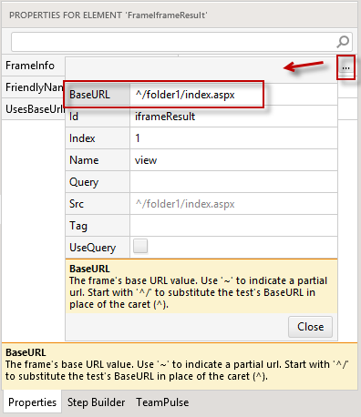 FrameInfo BaseURL
