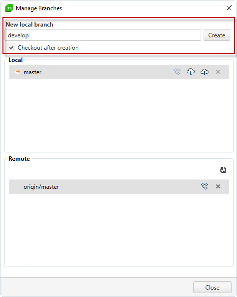 Create Branch Remote Repo