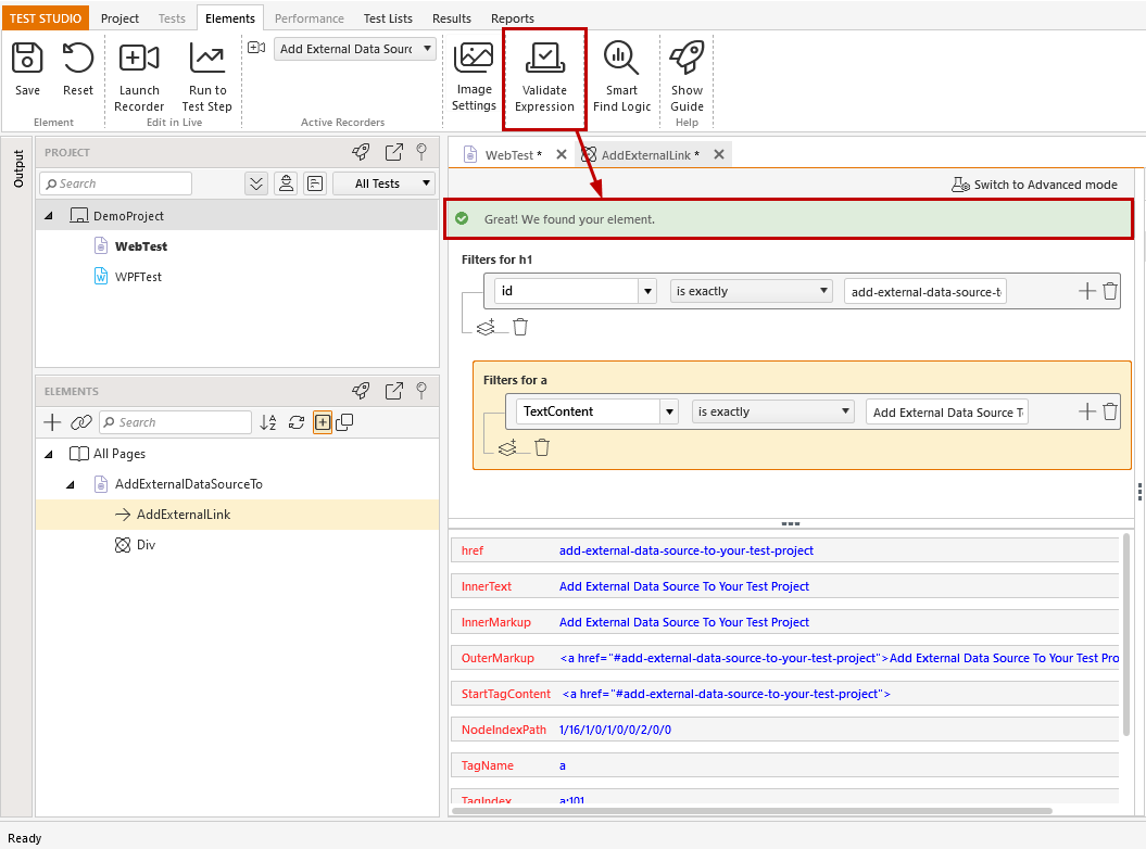 Validate Find Expression