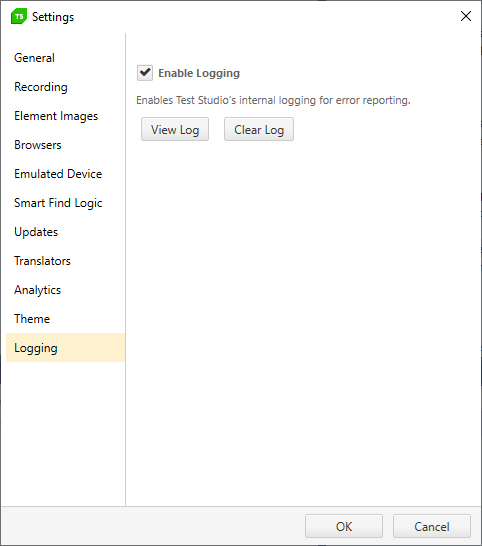Test Studio Logging in Visual Studio