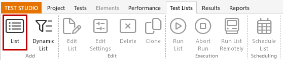 Create List Button