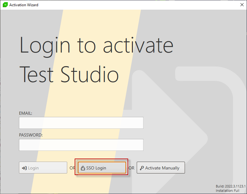 SSO Login button