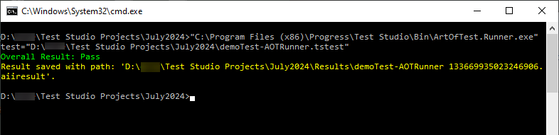 Run individual test stored in the project root folder