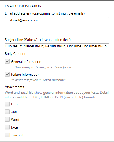 Email Customization