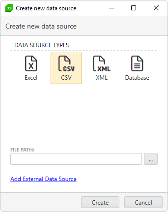 Bind CSV file