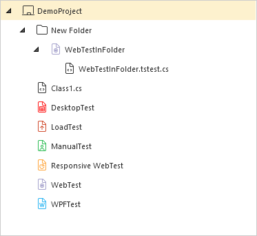 File Types in the Project
