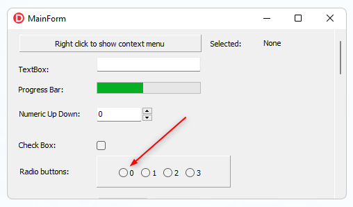 Element in the tested application to locate in code