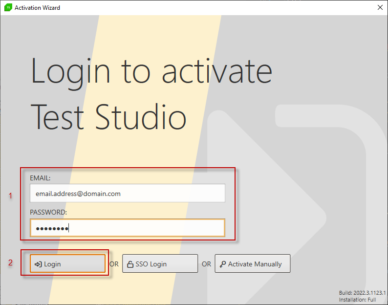Login button