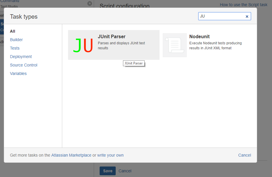 JUnit parser task