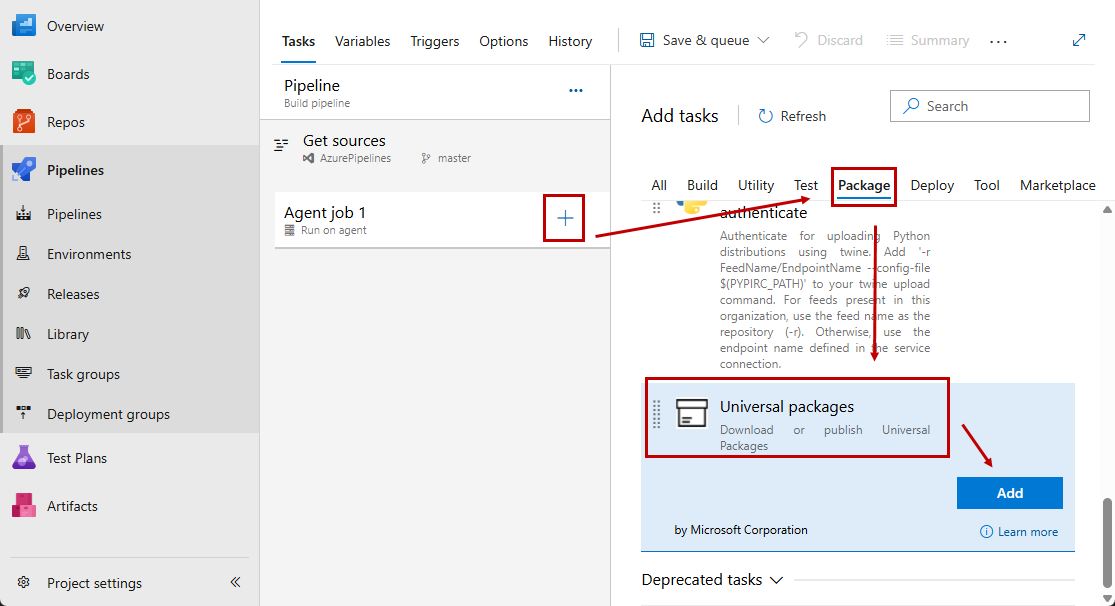 Universal Package task