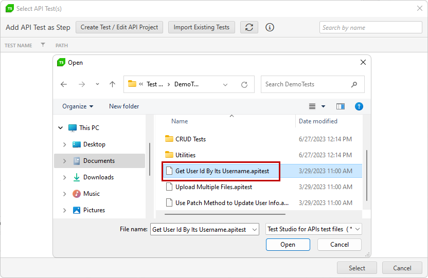 Browse API test