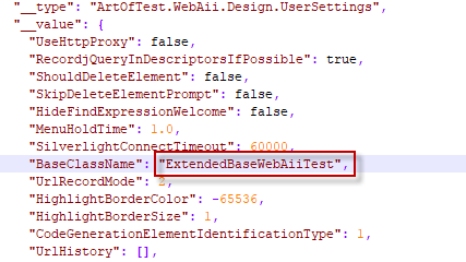 Settings file
