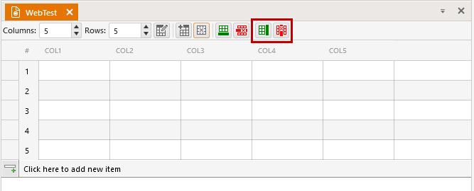 Add/Delete Column